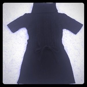 Turtleneck Cableknit Sweater Dress Black size 3t